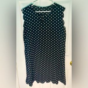 Frenchy Scallop Hem Polka Dot Dress